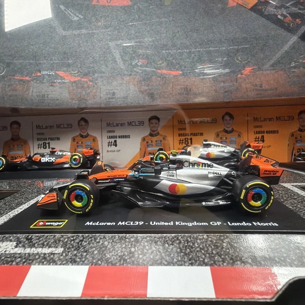 Bburago 1:43 Diecast 6 Cars Set McLaren F1 Team Lando Norris & Oscar Piastri